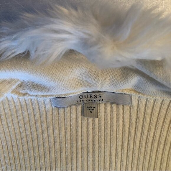 GUESS Women’s Ivory Faux Fur Vest - Picture 5 of 8
